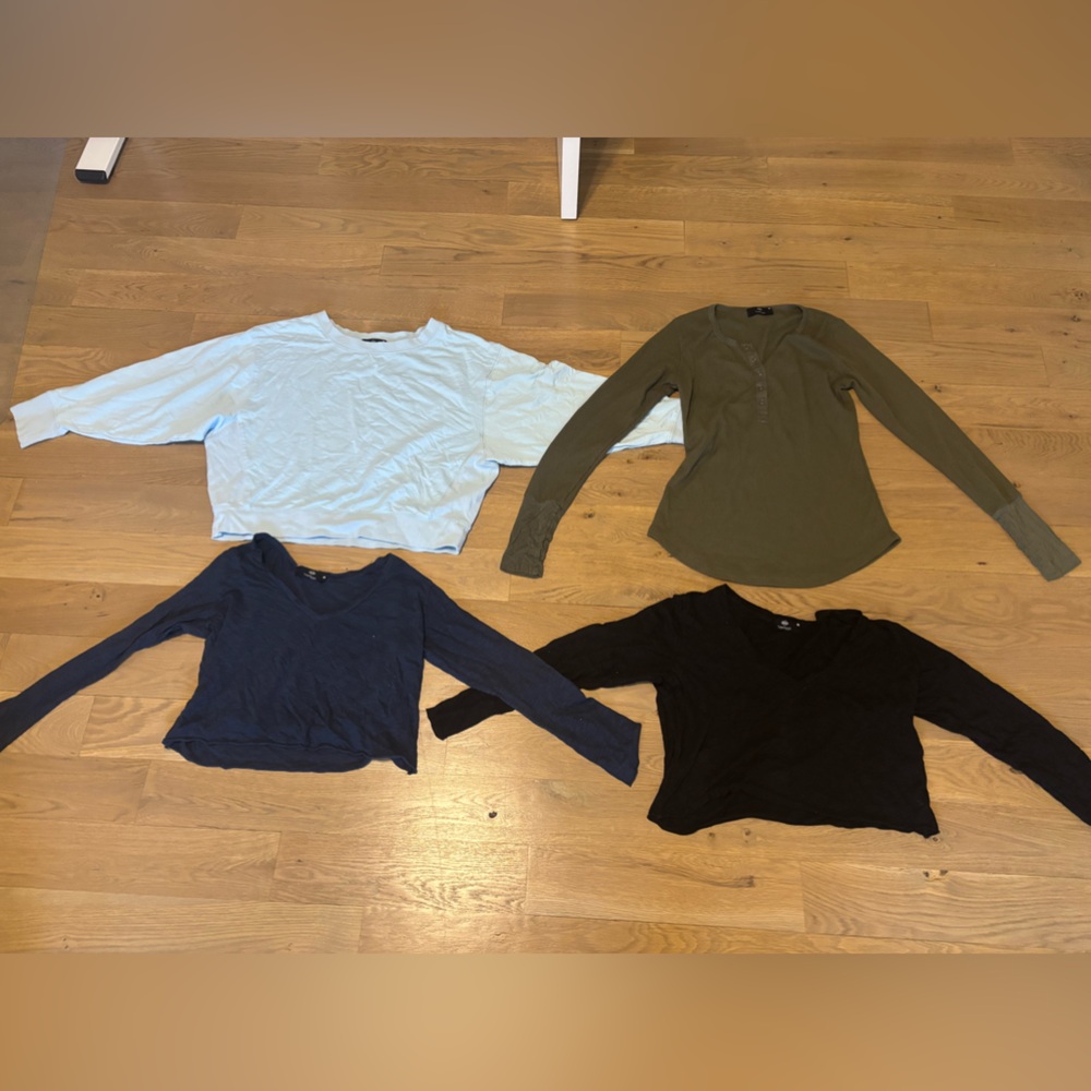 Women's Long Sleeve Tops - Black, Navy, Light Blue, Olive twenty5a medium